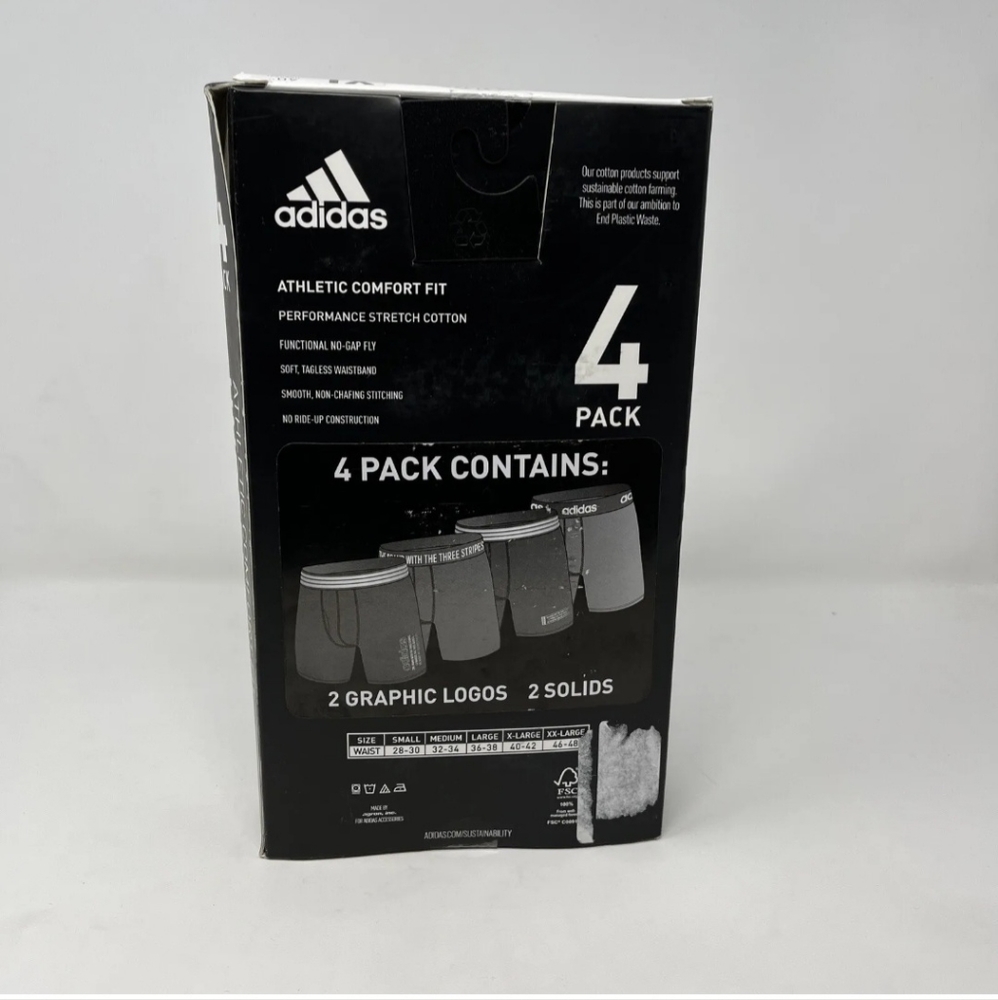 New! Adidas Mens 4-Pack Mens Underwear Size XLarge - Picture 3 of 4